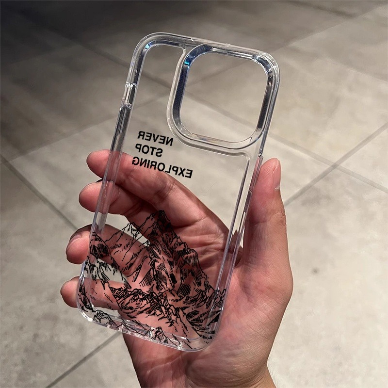 Apple Iphone 15 Pro Max - Cover Morbida Trasparente con Grafica Artistica